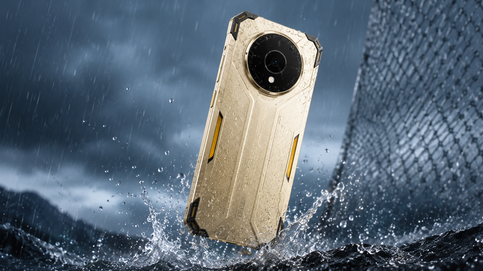 Realme C100x smartphone featuring an 8,000mAh battery, 120Hz display, and rugged ArmorShell design.